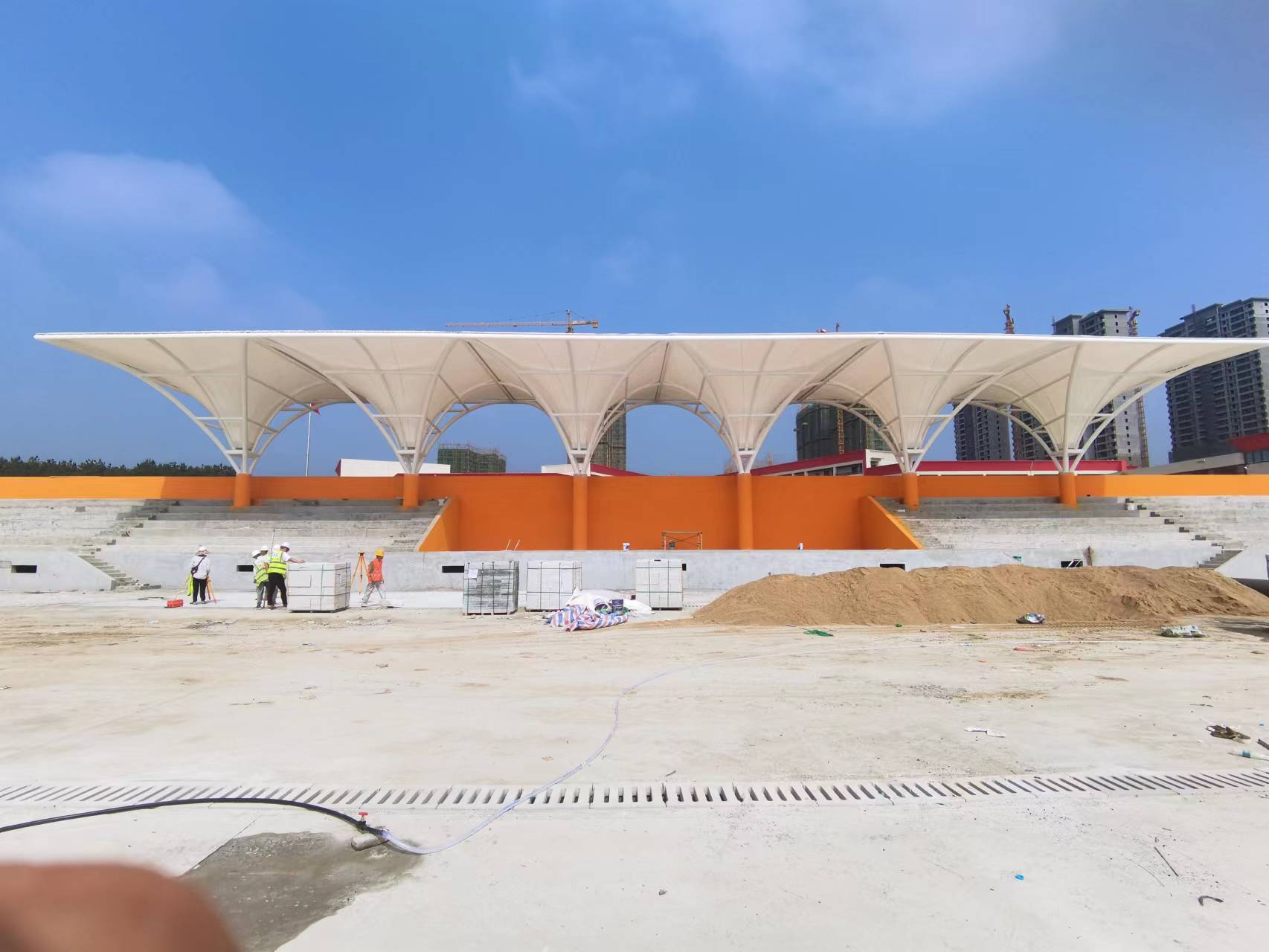 隨州市編鐘小學膜結構看臺